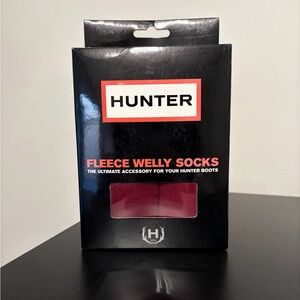 NWT Hunter Tall Fleece Boot Welly Socks - Very Berry - US Size 8-10